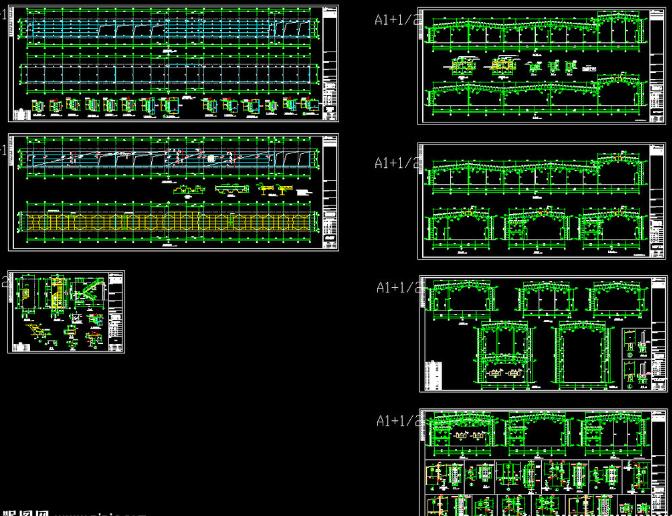 西安钢结构厂房图纸